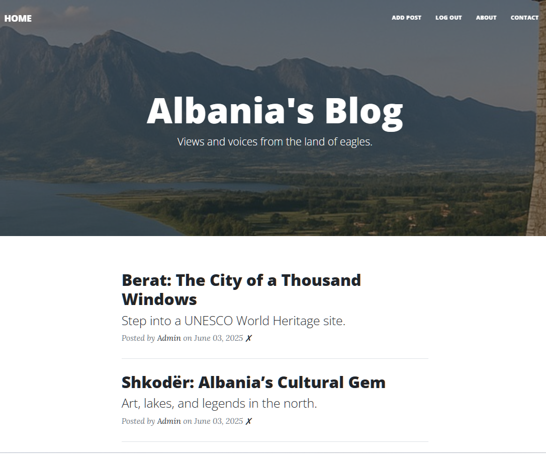 Albanian's Blog project cover