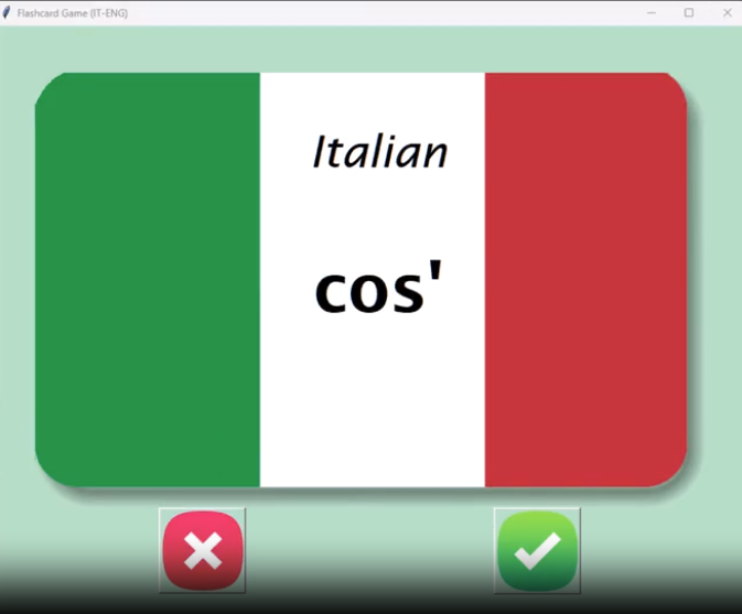 Flashcard Game vocabulary trainer
