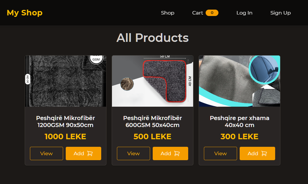 MyShop project cover