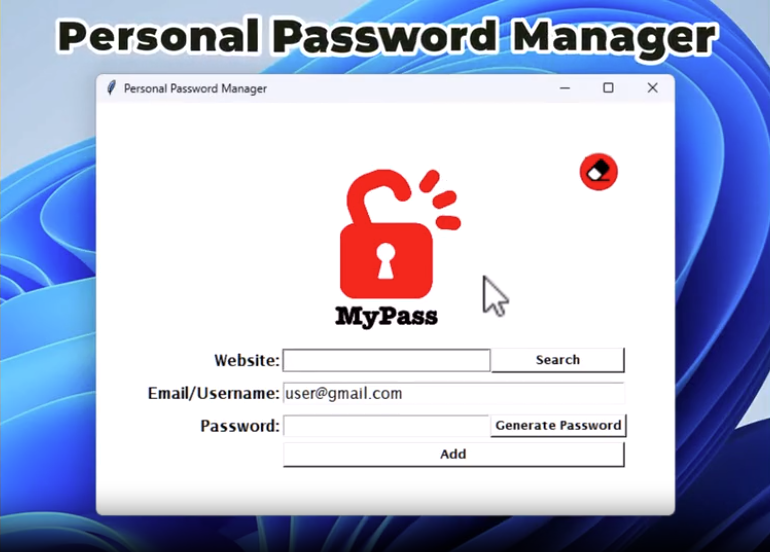 Personal Password Manager app cover
