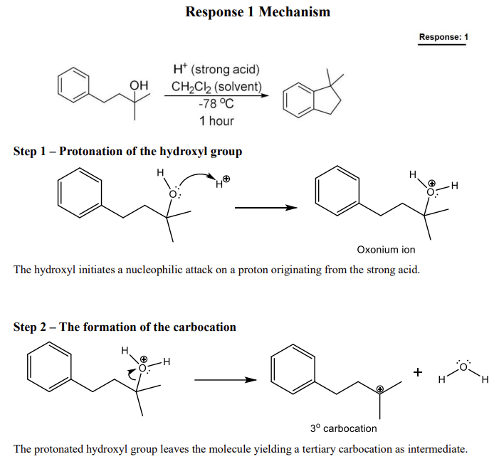 Explanation of mechanisms of organic reactions cover